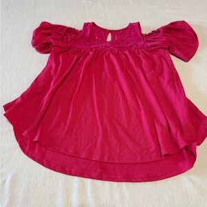 btween‎ Fuchsia Lace Top Girls Size 12